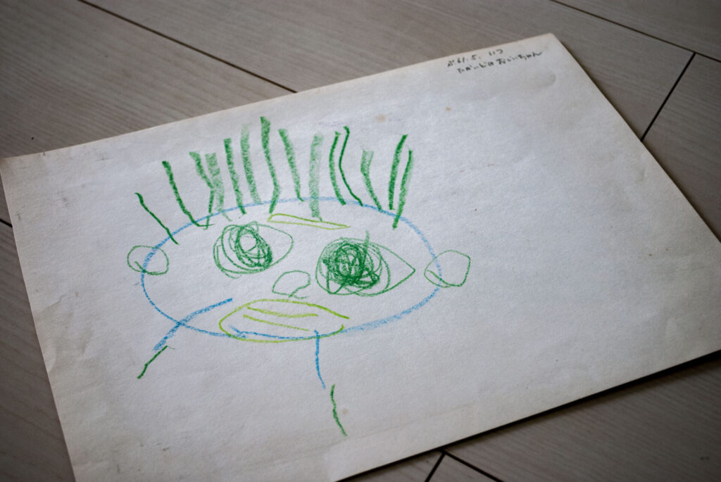 4歳のときに描いたおじいちゃん